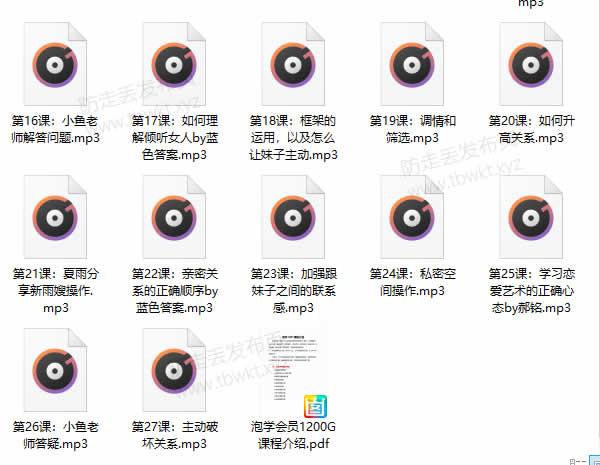 蓝色答案《线上私密课》音频教程