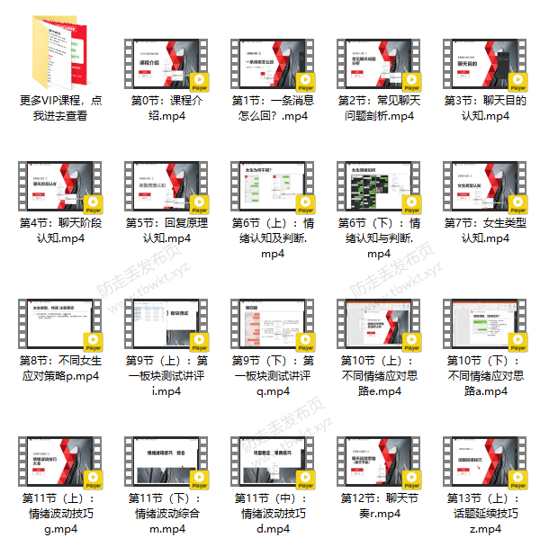 浪迹《升华聊天集训营2.0》第二期视频课程