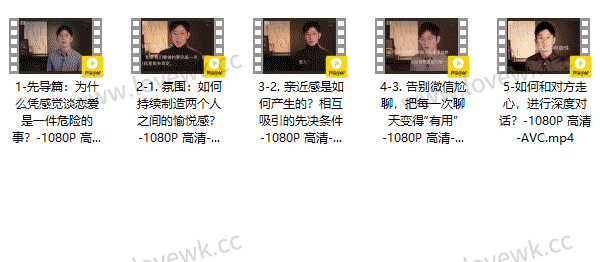 源靖《一门给年轻人的恋爱成长课》视频课程