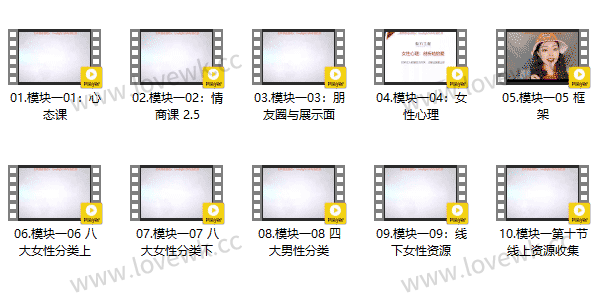 小鹿情感魅力工程模块一《自身建设+资源收集》视频课程